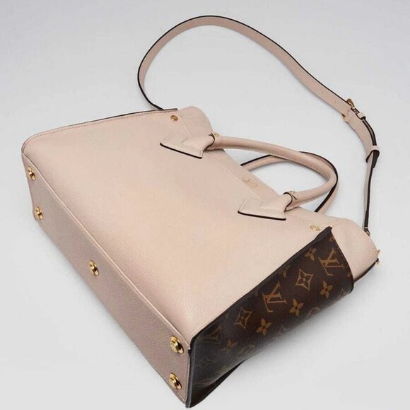 Louis Vuitton Greige Nappa Leather On My Side MM Bag - Picture 3 of 12